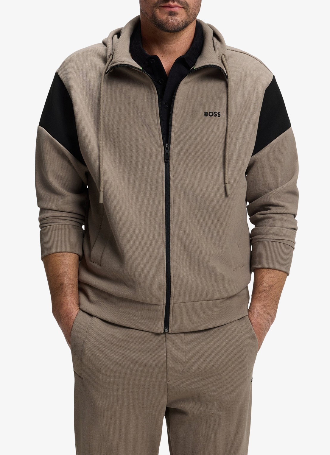 BOSS Tapered fit joggingbroek met logo - detail 4 light/pastel green-334