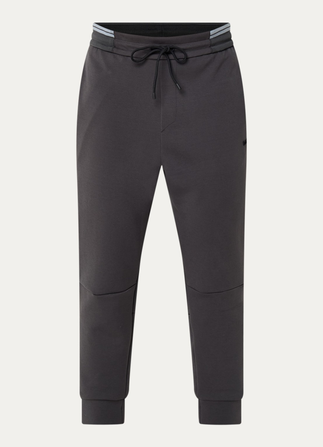 BOSS Tapered fit joggingbroek met steekzakken - voorkant 4 donkergrijs