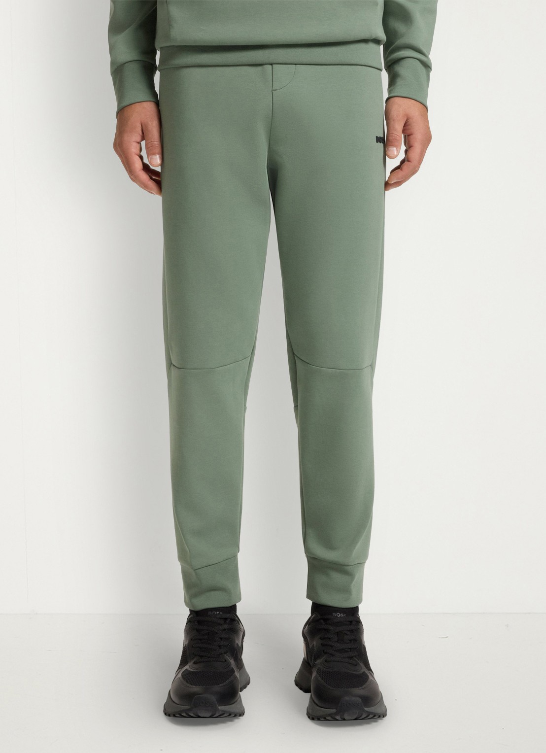 BOSS Tapered fit joggingbroek met steekzakken - detail 2 groen