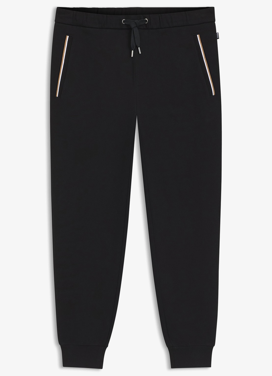 BOSS Tapered fit joggingbroek met steekzakken - voorkant 4 zwart