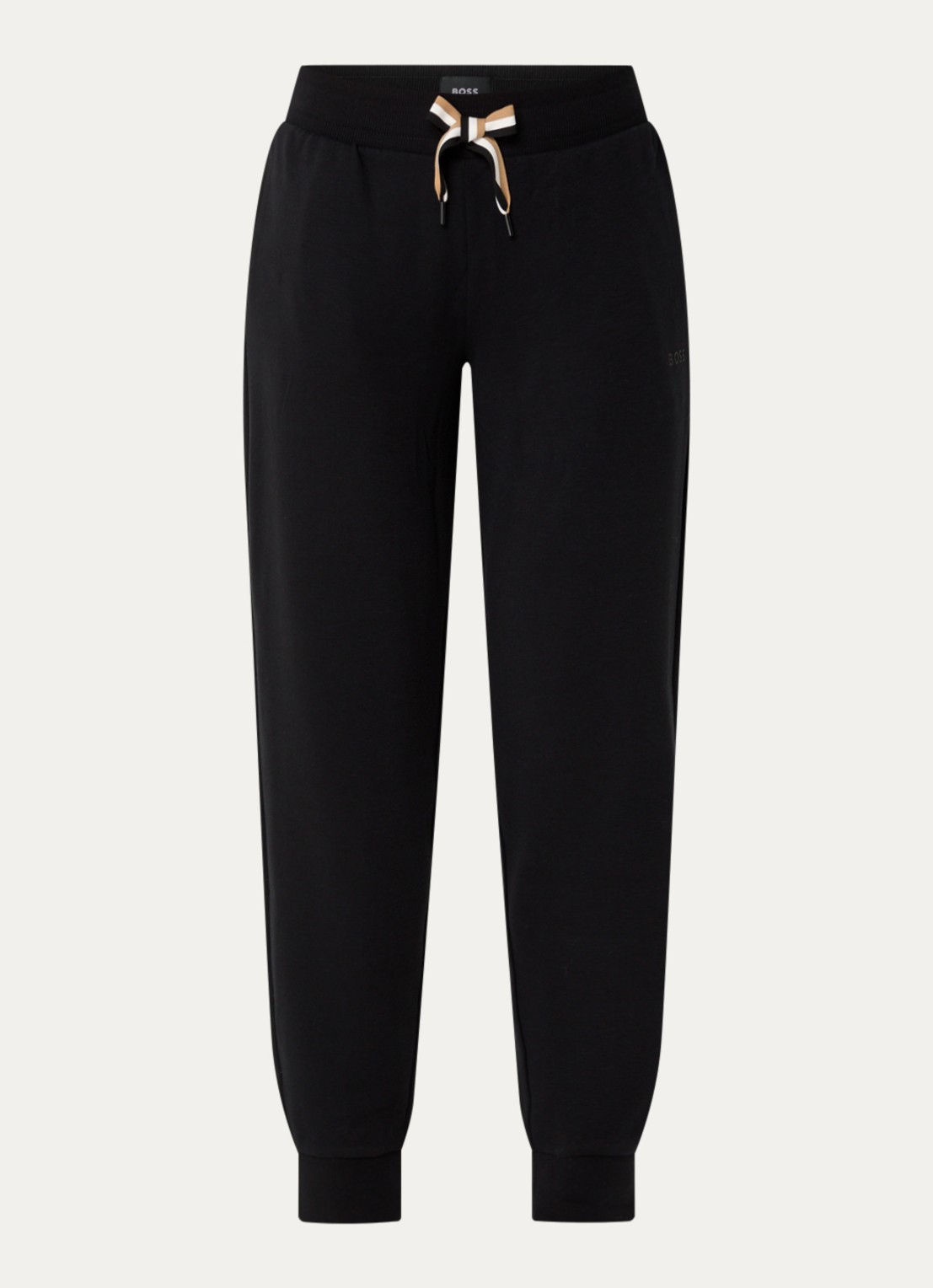 BOSS Tapered fit loungebroek  - voorkant 3 zwart