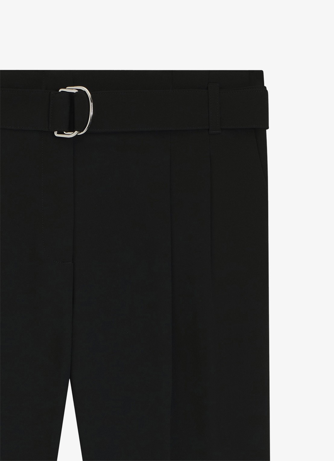 BOSS Tapiah high waist tapered fit cropped pantalon met ceintuur - detail 6 zwart