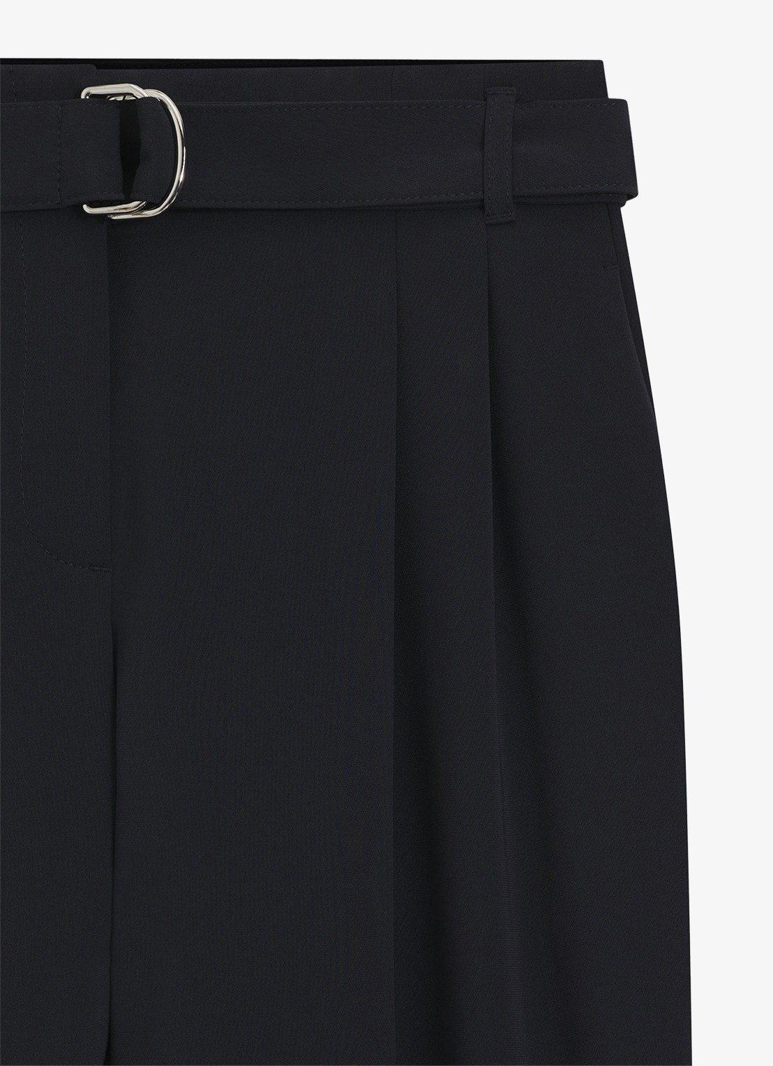 BOSS Tapiah high waist tapered fit cropped pantalon met ceintuur - detail 6 donkerblauw