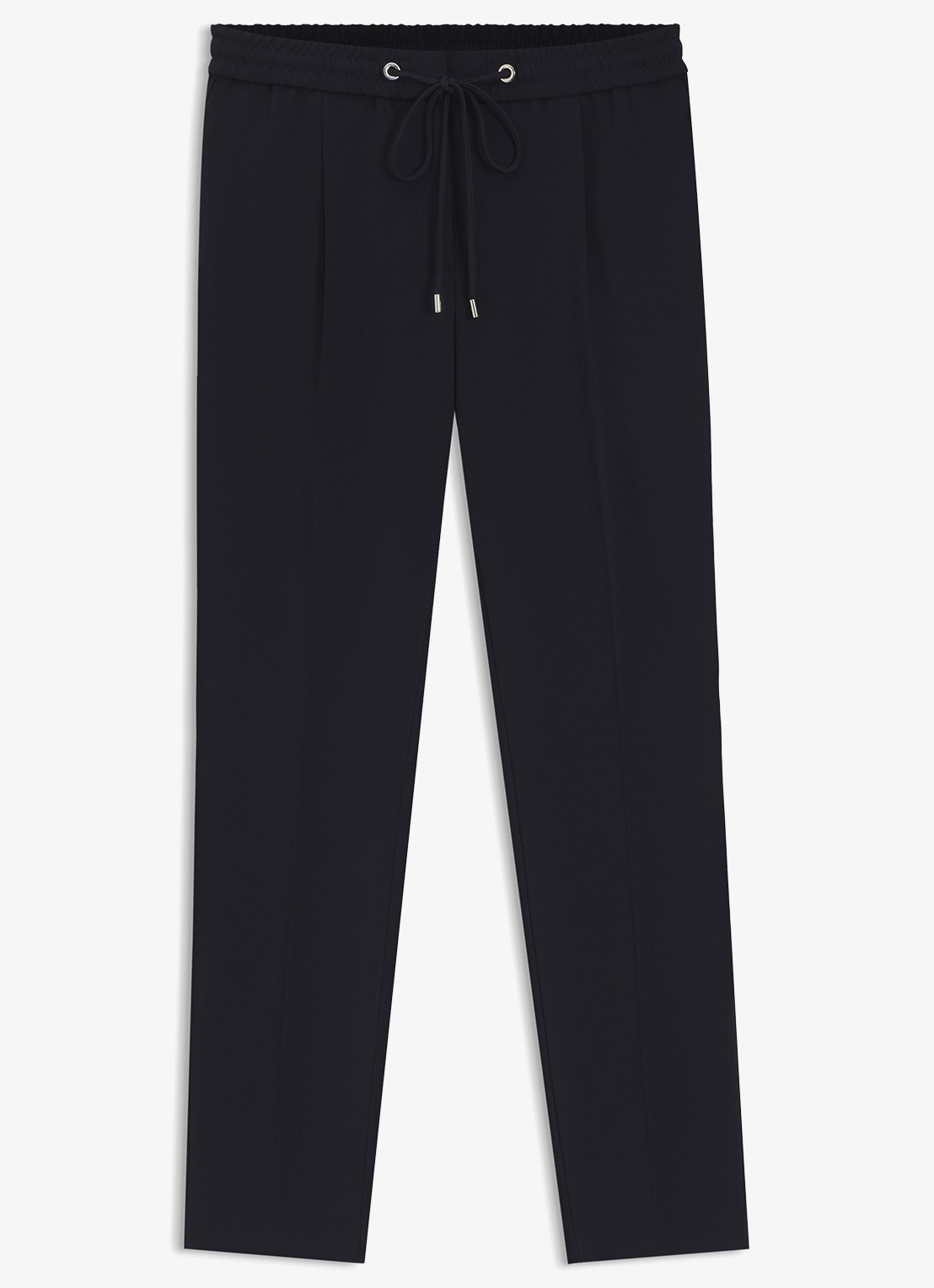 BOSS Tariyanah mid waist slim fit pantalon met stretch - voorkant 5 blauw