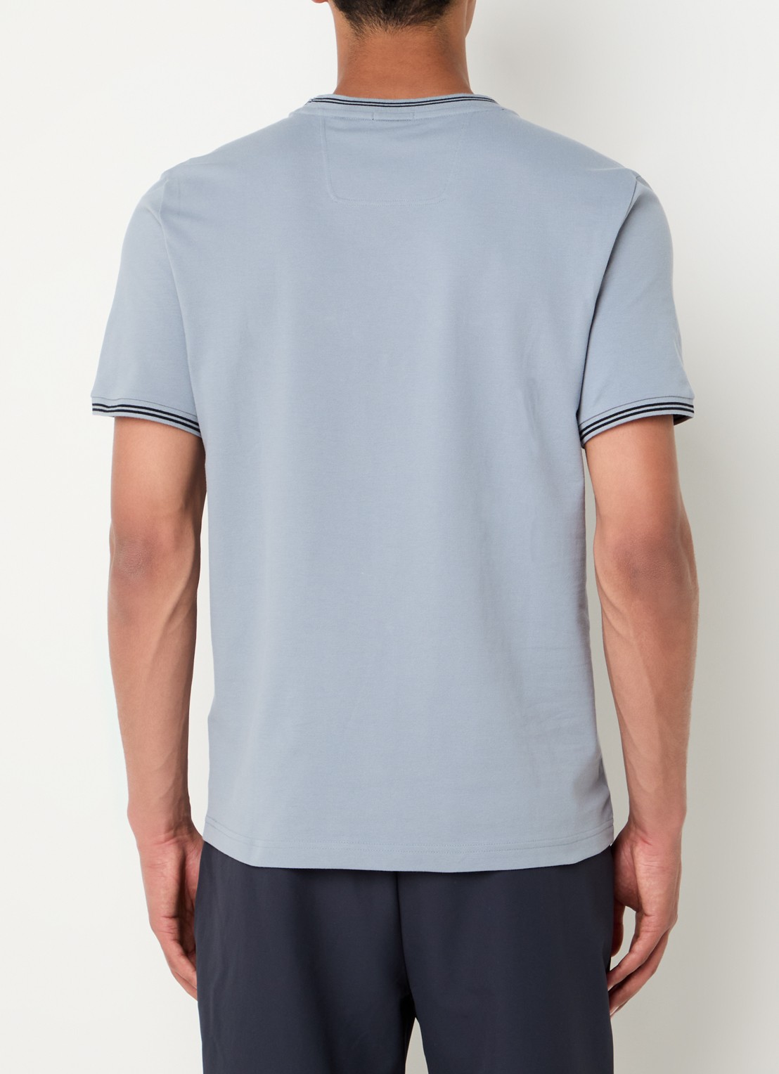 BOSS Taul T-shirt met logo en stretch - achterkant 5 grijs