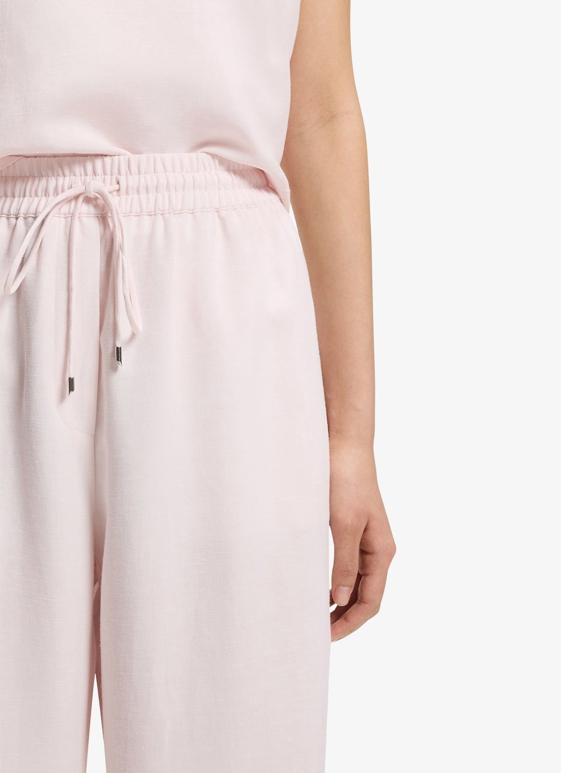 BOSS Tavati2_TI loose fit palazzo broek met steekzakken  - detail 5 light/pastel pink-680 / roze