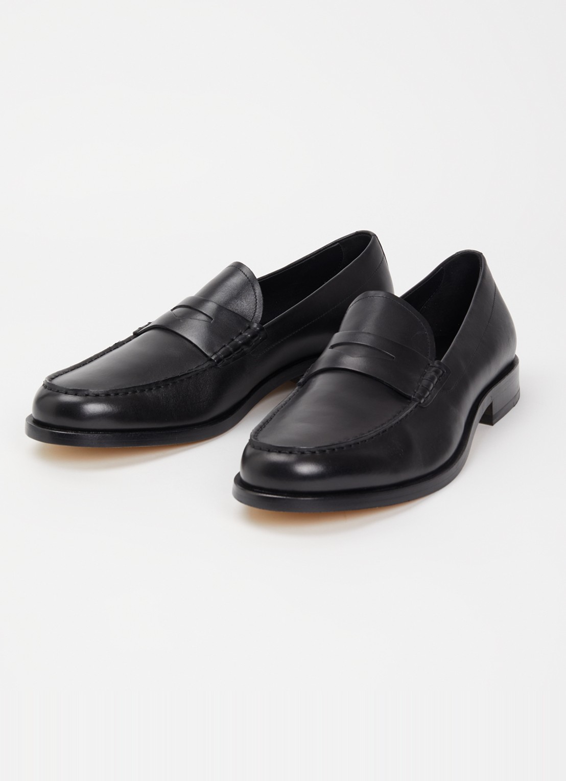 BOSS Tayil loafer van leer - detail zwart