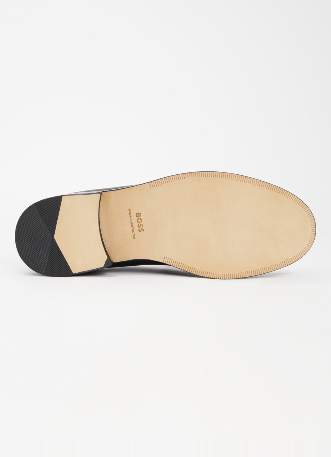 BOSS Tayil loafer van leer - detail 3 zwart