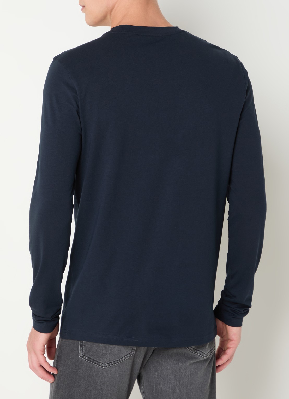 BOSS Tchark longsleeve met logoprint  - achterkant 3 donkerblauw