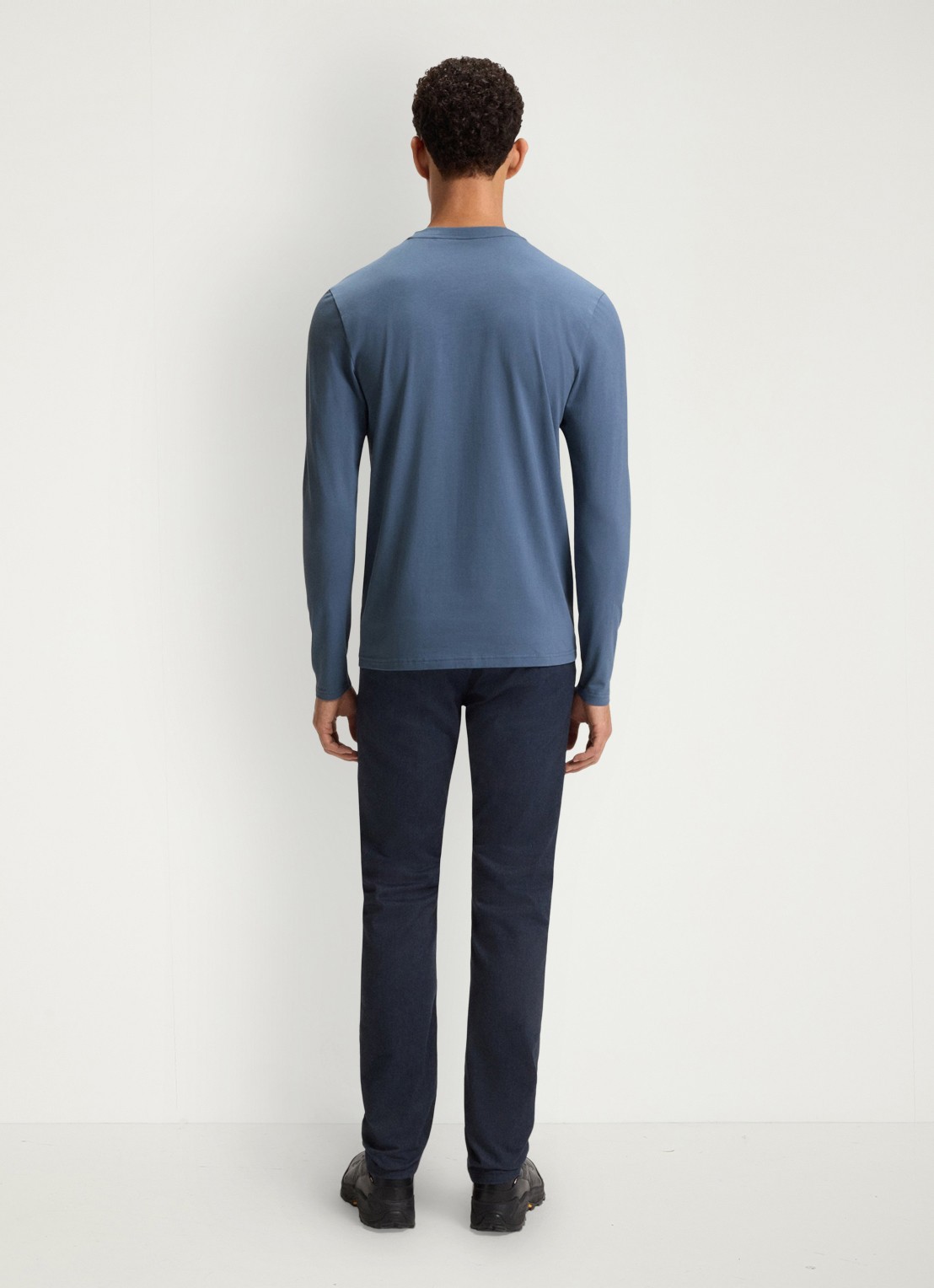 BOSS Tchark longsleeve met logoprint  - achterkant 5 middenblauw