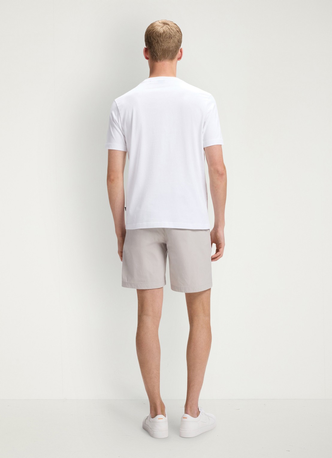 BOSS Te_Dj t-shirt met print - achterkant 5 white-100 / wit