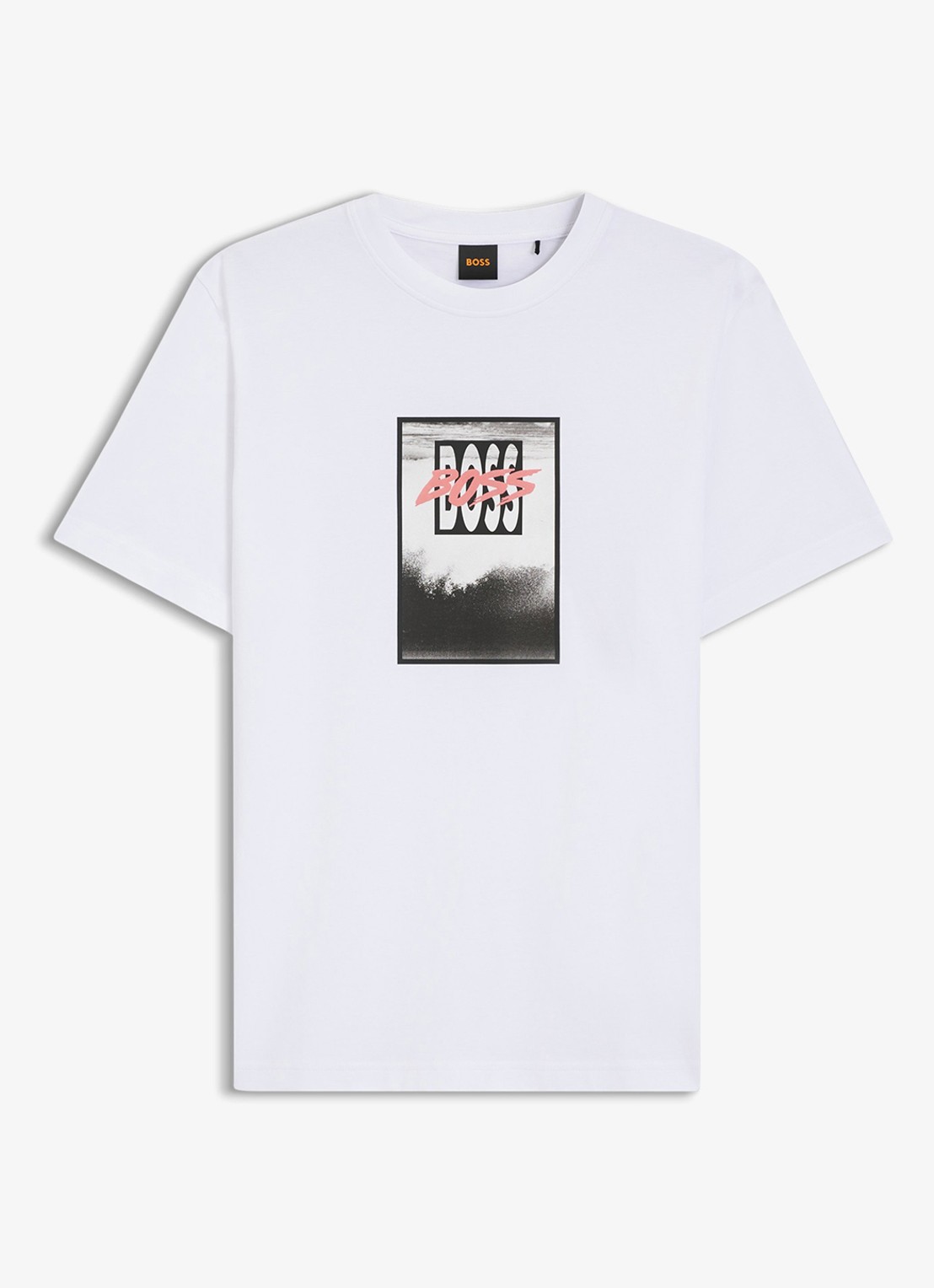 BOSS Te_Dj t-shirt met print - voorkant white-100 / wit