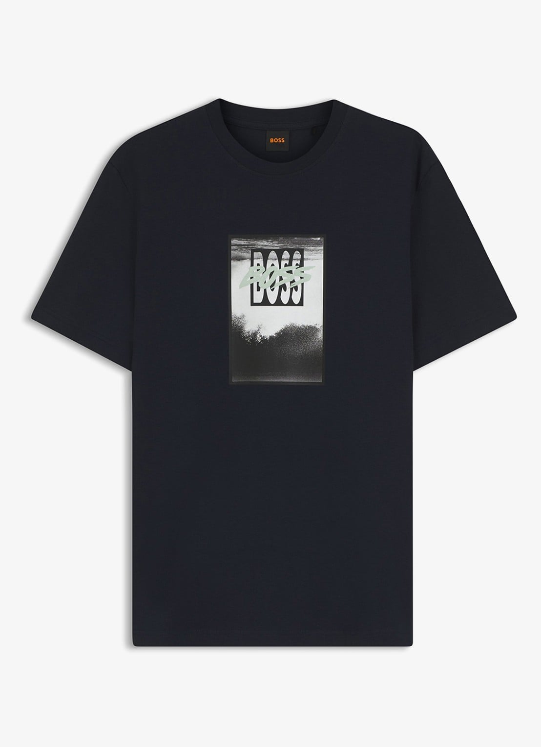 BOSS Te_Dj t-shirt met print - voorkant 4 dark blue-404 / blauw