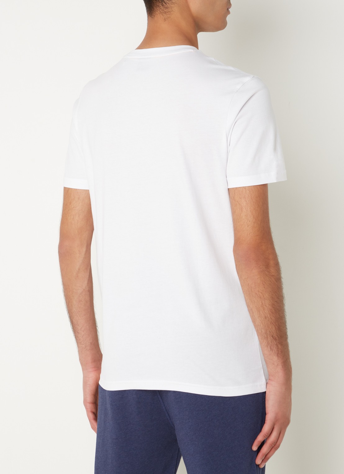 BOSS Thinking T-shirt met logoprint  - achterkant 4 wit