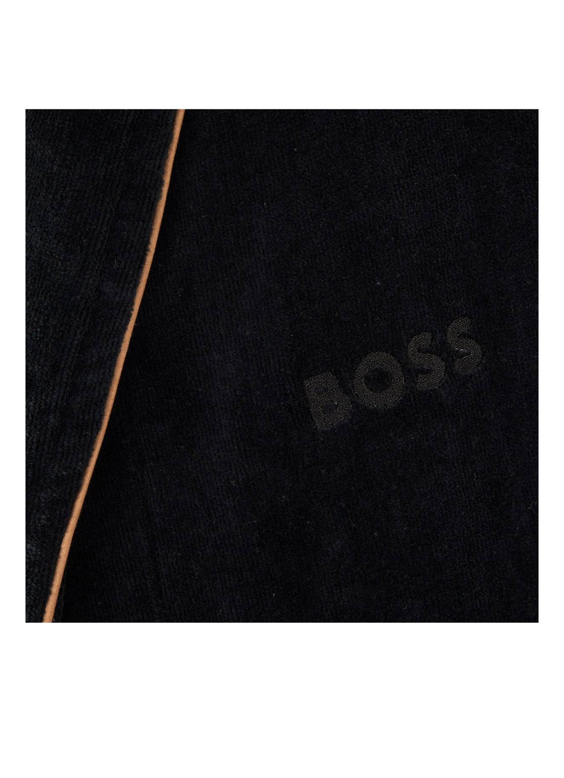 BOSS Tiago badjas van katoen - detail 3 zwart