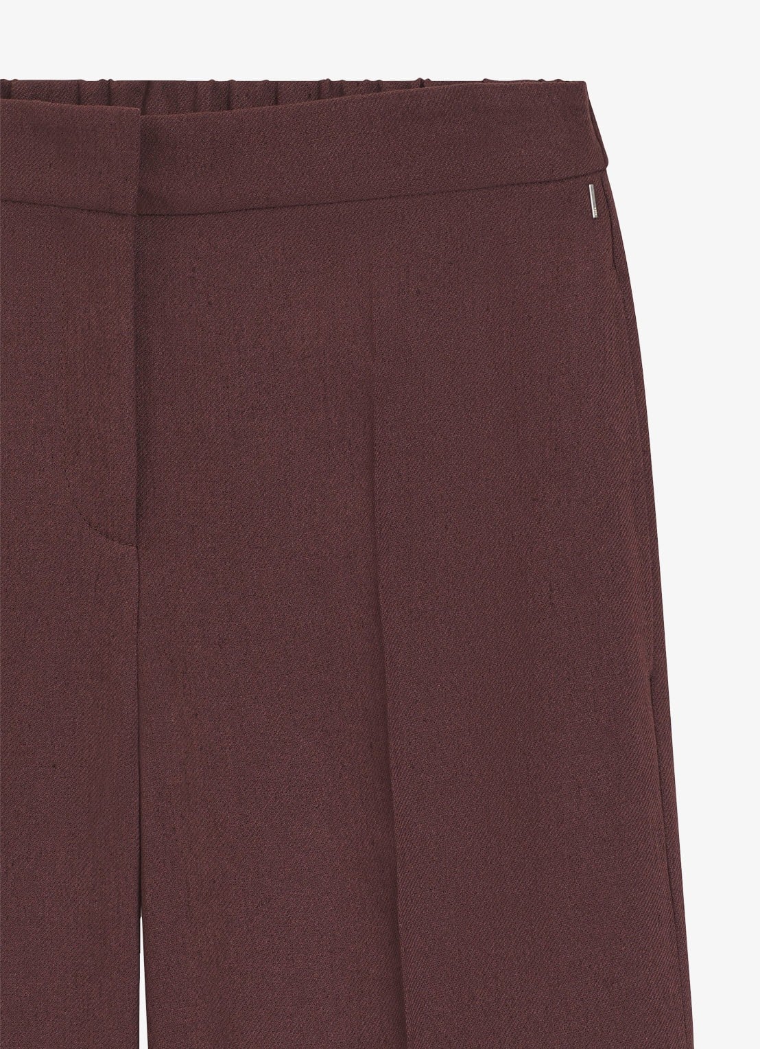BOSS Tianala high waist loose fit korte broek met plooien - detail 6 dark brown-206 / bruin