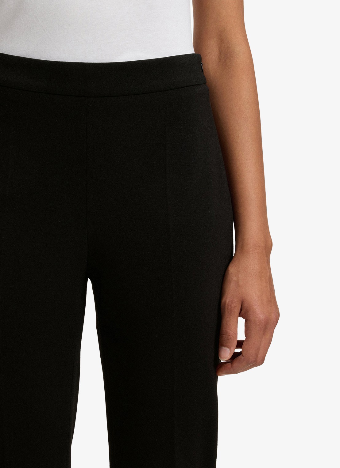 BOSS Tilunara high waist cropped tapered fit pantalon - detail 5 zwart