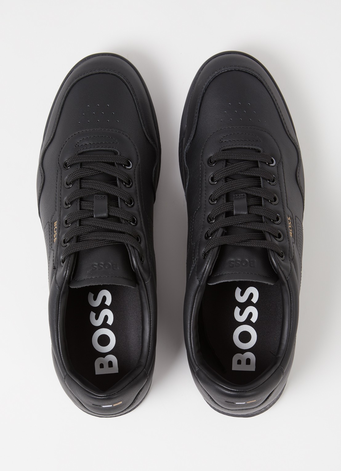 BOSS Titanium sneaker van leer - detail 2 zwart