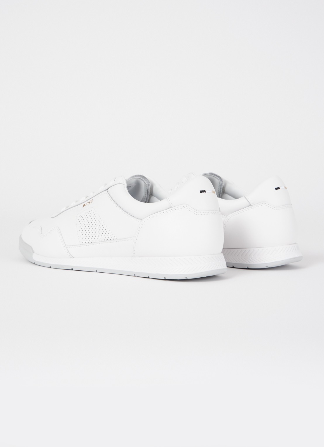 BOSS Titanium sneaker van leer - achterkant wit