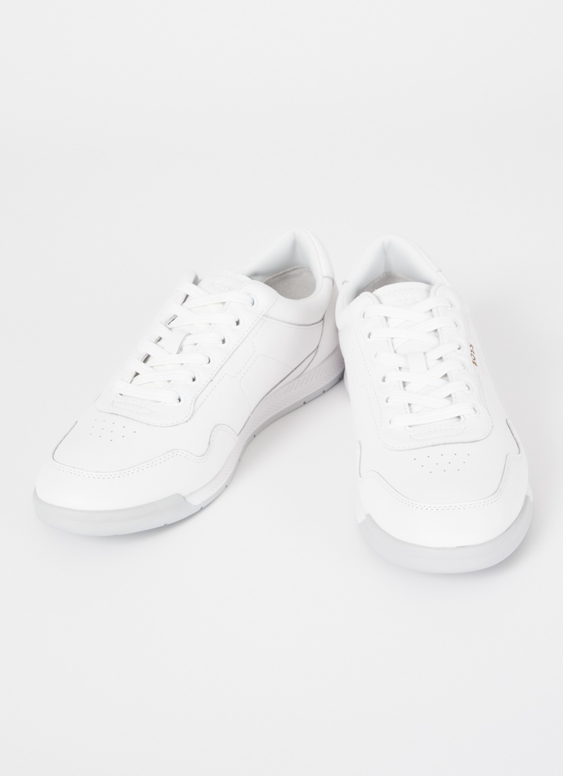 BOSS Titanium sneaker van leer - detail 5 wit