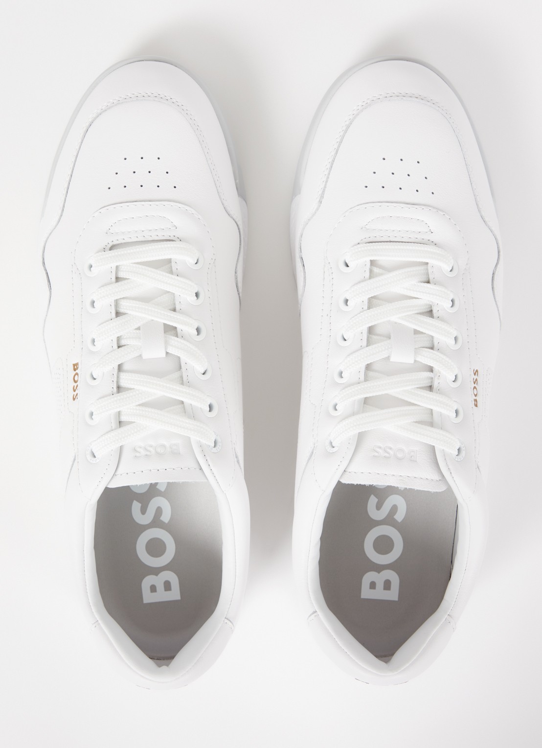 BOSS Titanium sneaker van leer - detail 6 wit