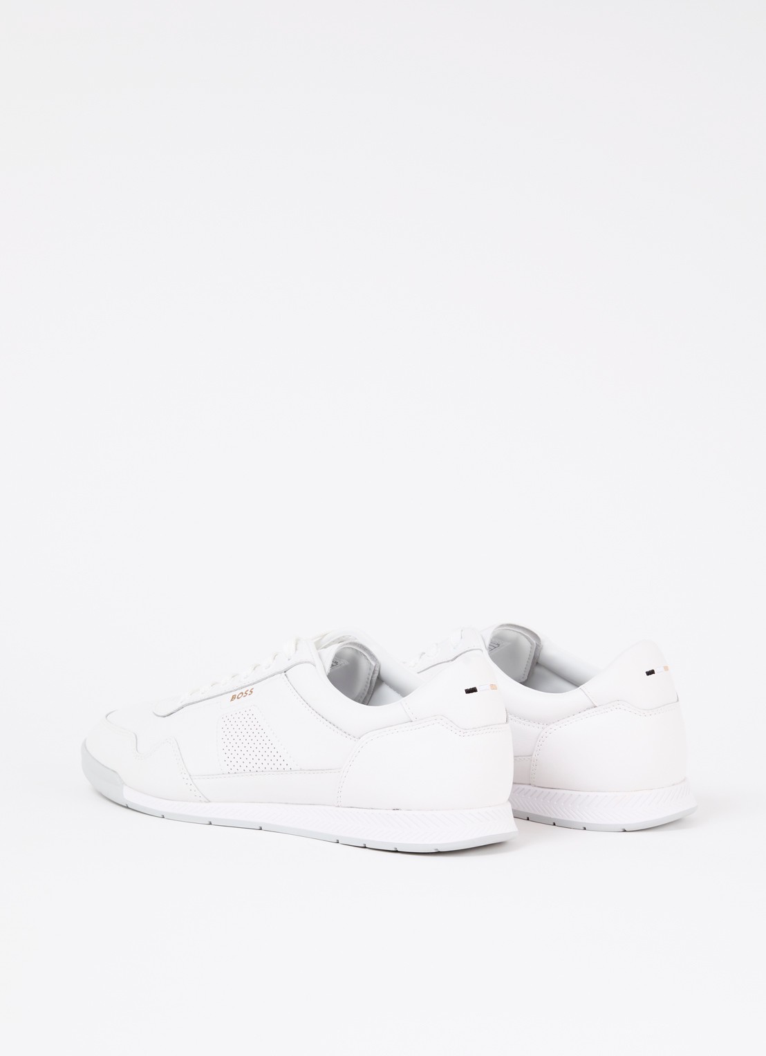 BOSS Titanium sneaker van leer - achterkant 2 wit