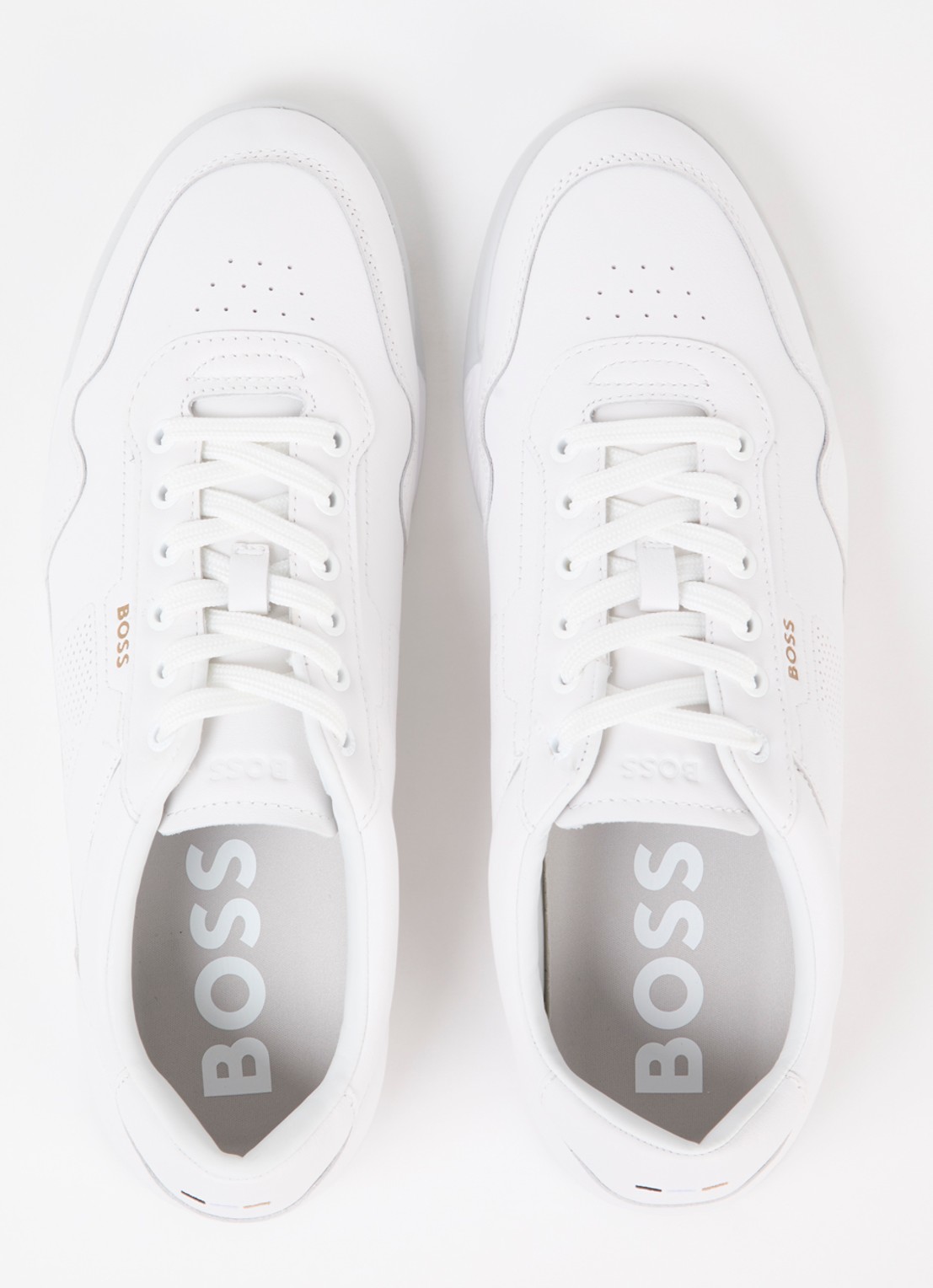 BOSS Titanium sneaker van leer - detail 9 wit