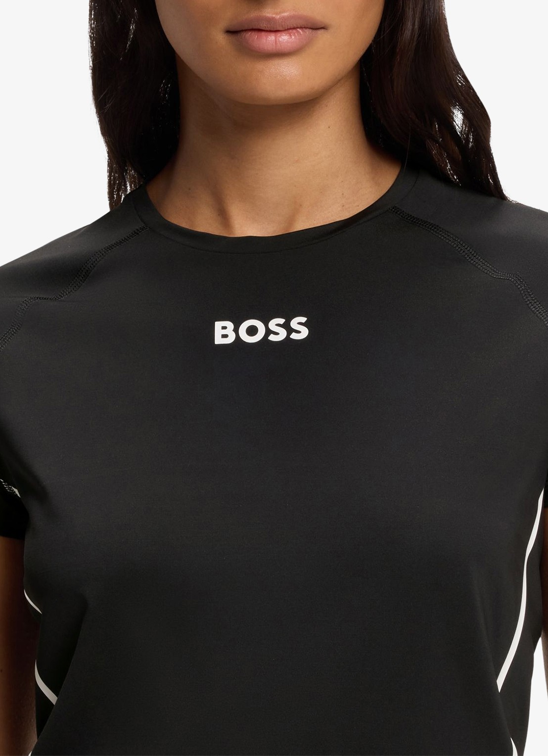 BOSS Trainings T-shirt met logo - detail 5 zwart