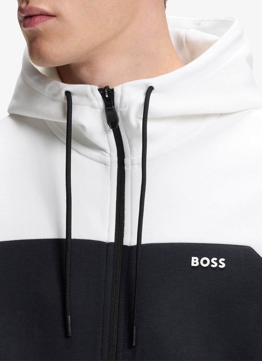 BOSS Trainingspak in katoenblend met logo - detail 5 blauw