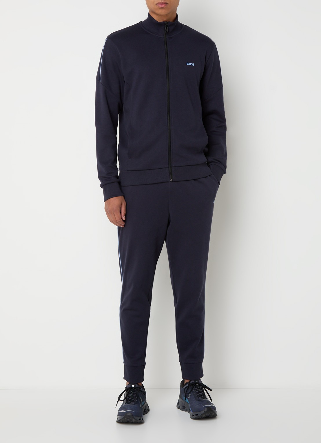 BOSS Trainingspak met logo en steekzakken - detail 2 donkerblauw