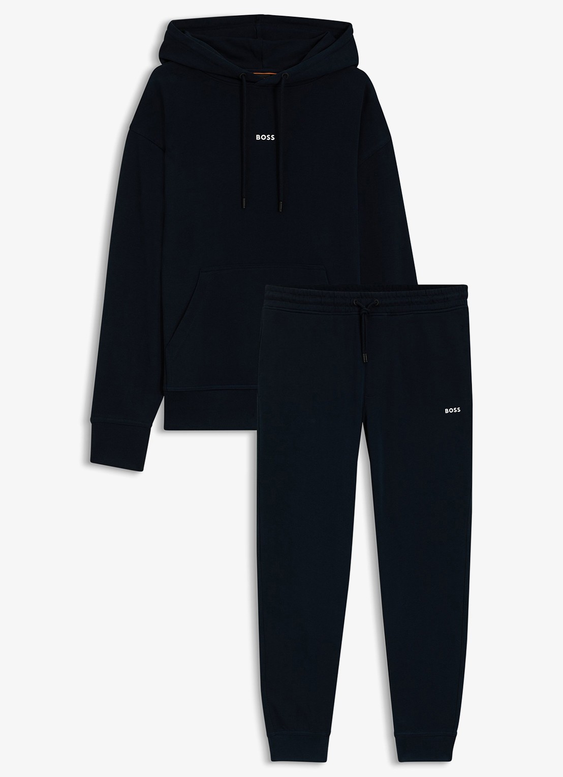 BOSS Trainingspak met steekzakken en logo - voorkant blauw