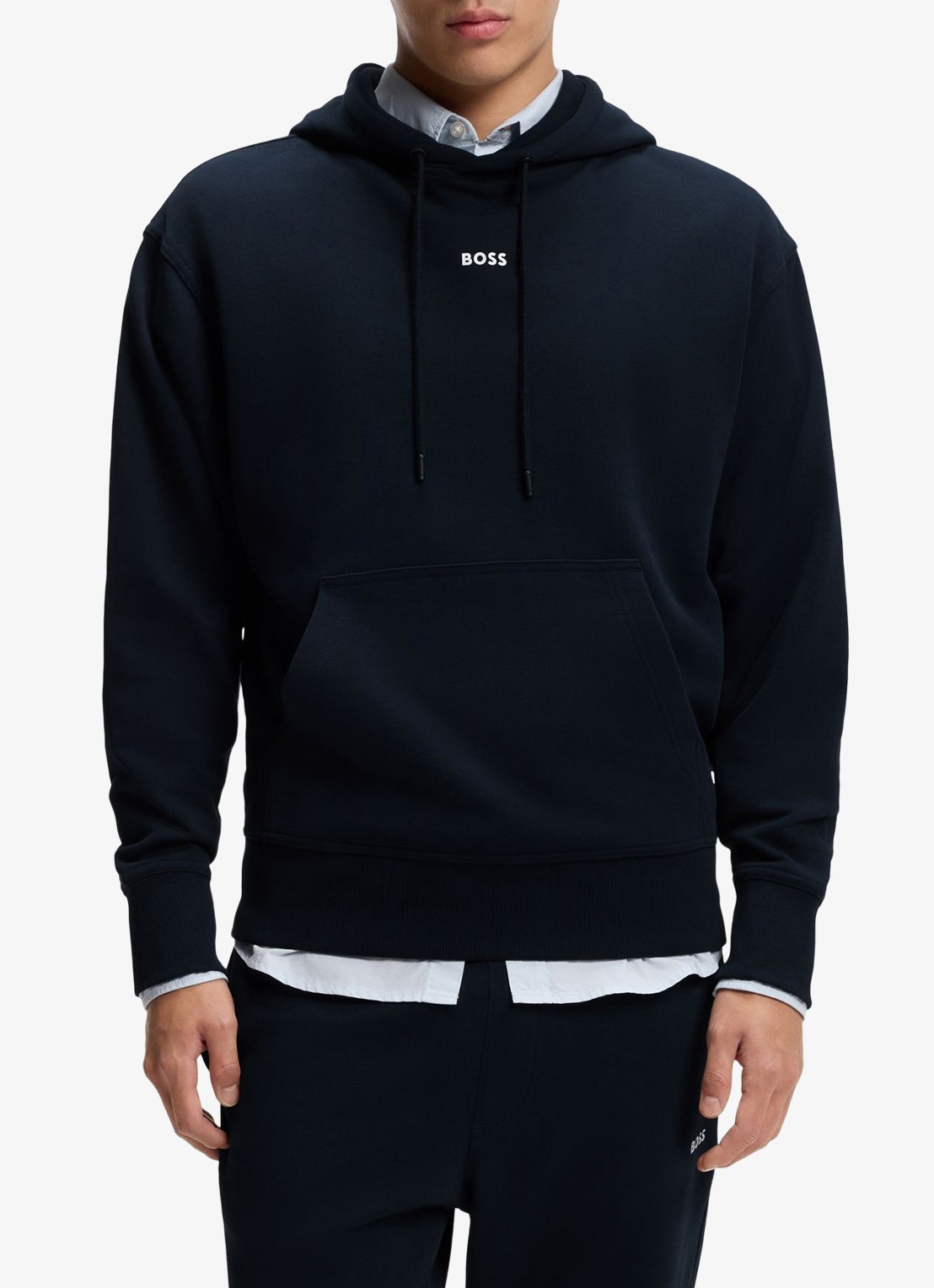 BOSS Trainingspak met steekzakken en logo - voorkant 2 blauw