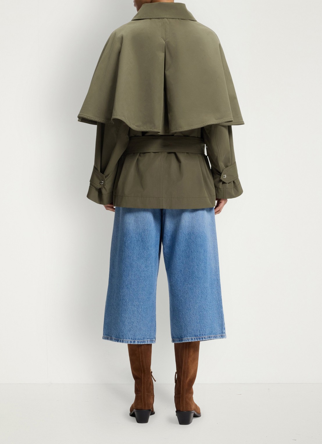 BOSS Trenchcoat met waterafstotende coating - achterkant 6 mosgroen