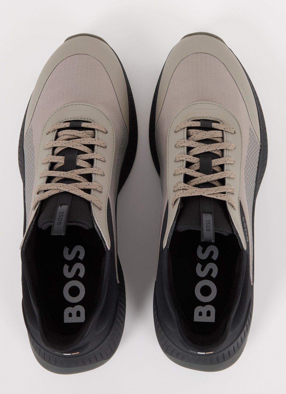 BOSS TTNM Evo Runn sneaker met mesh - detail 3 zand