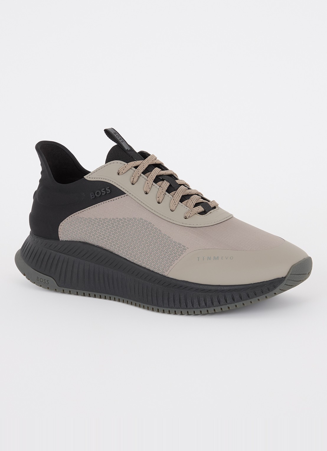 BOSS TTNM Evo Runn sneaker met mesh - voorkant 5 zand