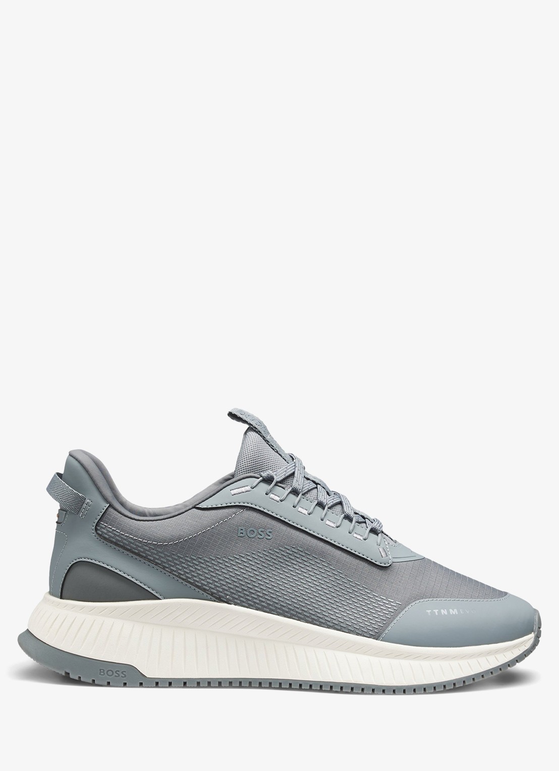BOSS TTNM sneaker met logo - voorkant 2 grijs