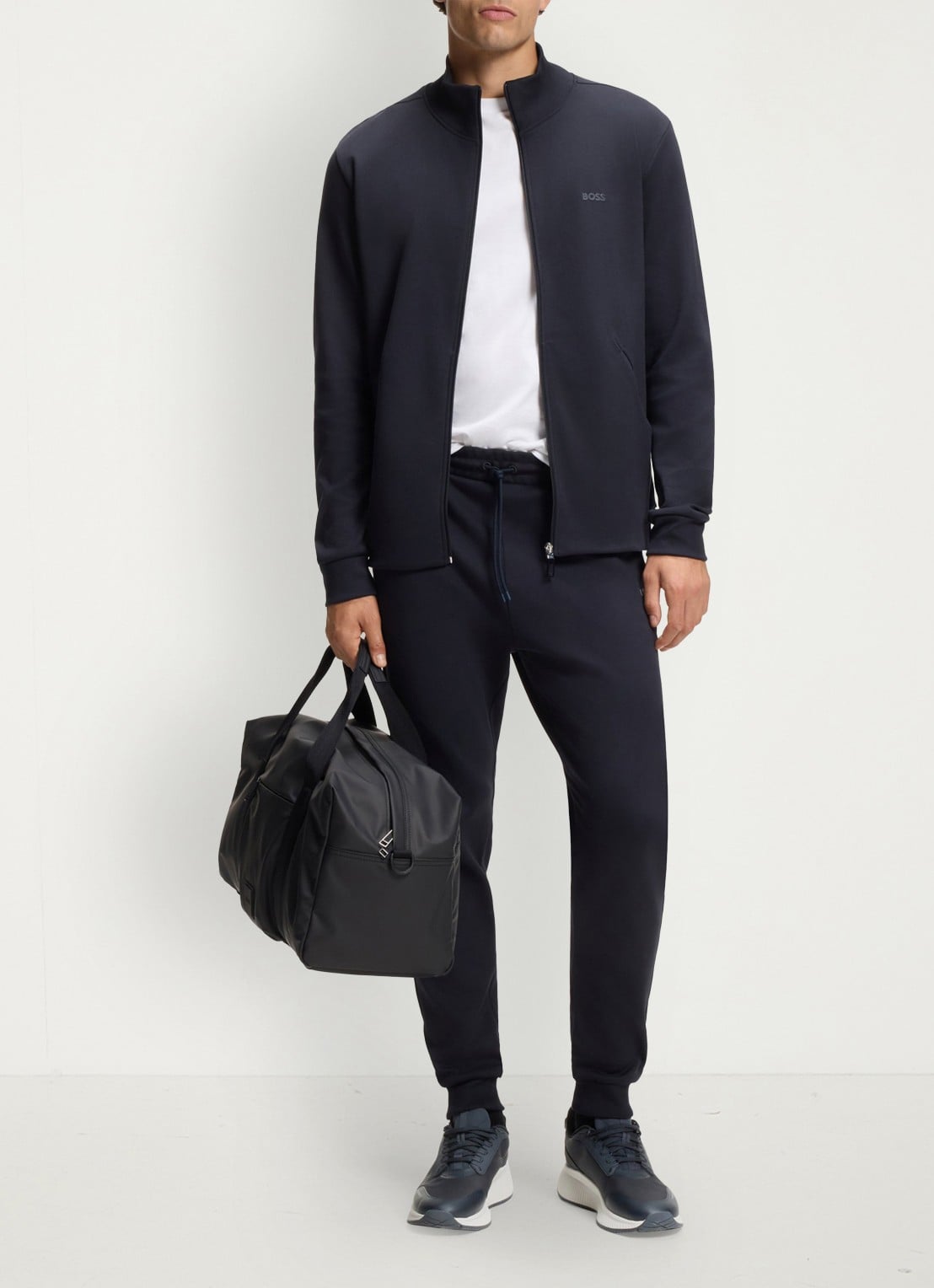 BOSS TTNM sneaker met logo - detail 4 donkerblauw