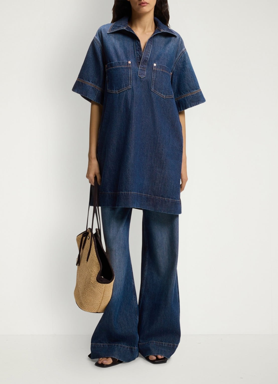 BOSS Tuniekjurk van denim - detail 2 denim