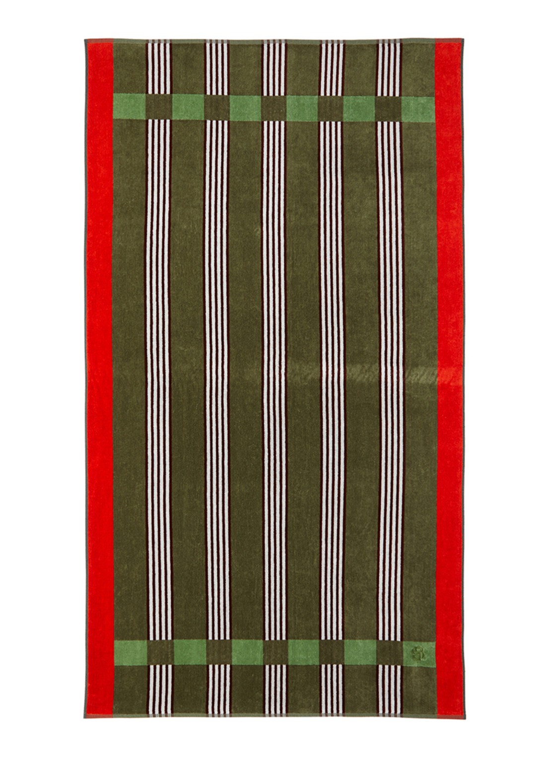 BOSS Vento strandlaken - 90 x 160 cm - voorkant khaki