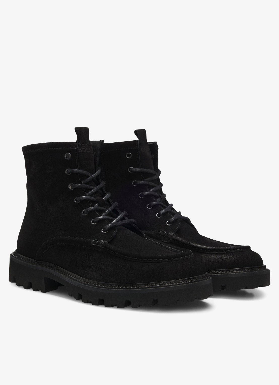 BOSS Veterboot met logo - detail 2 zwart