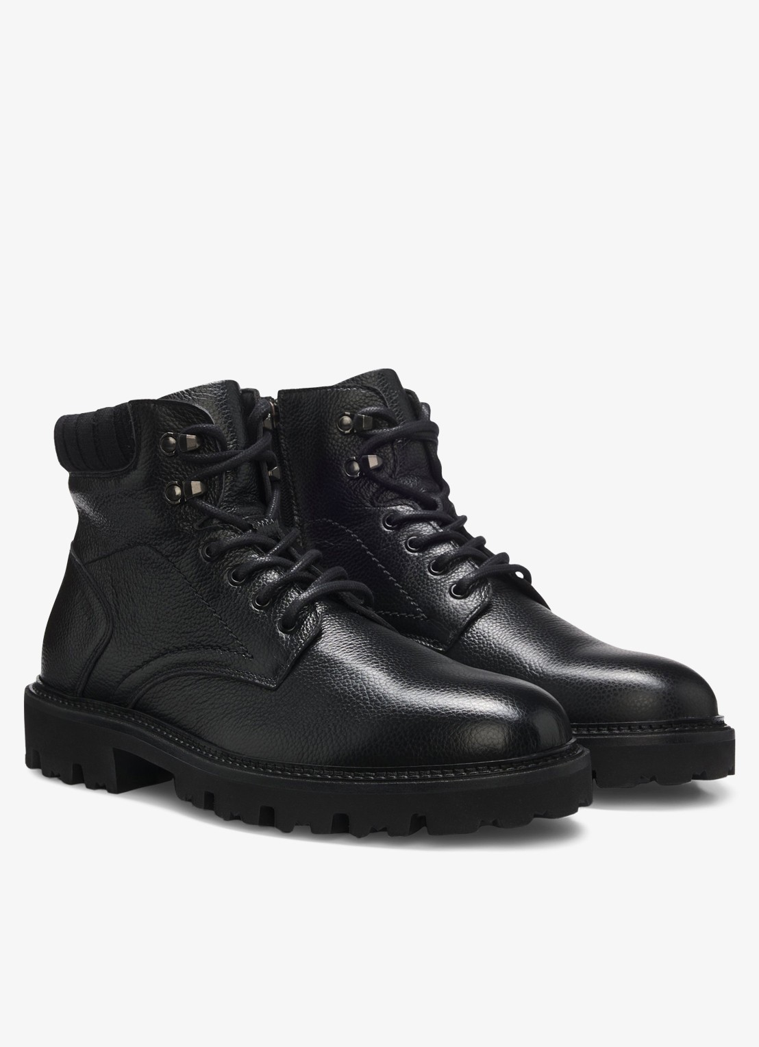BOSS Veterboot met logo - detail zwart