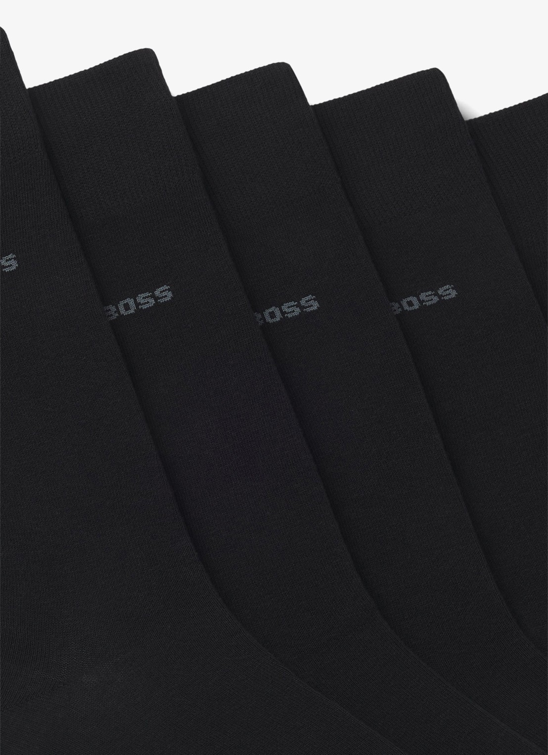 BOSS Vijf paar sokken in standaardlengte van een katoenmix - detail black-001 / zwart
