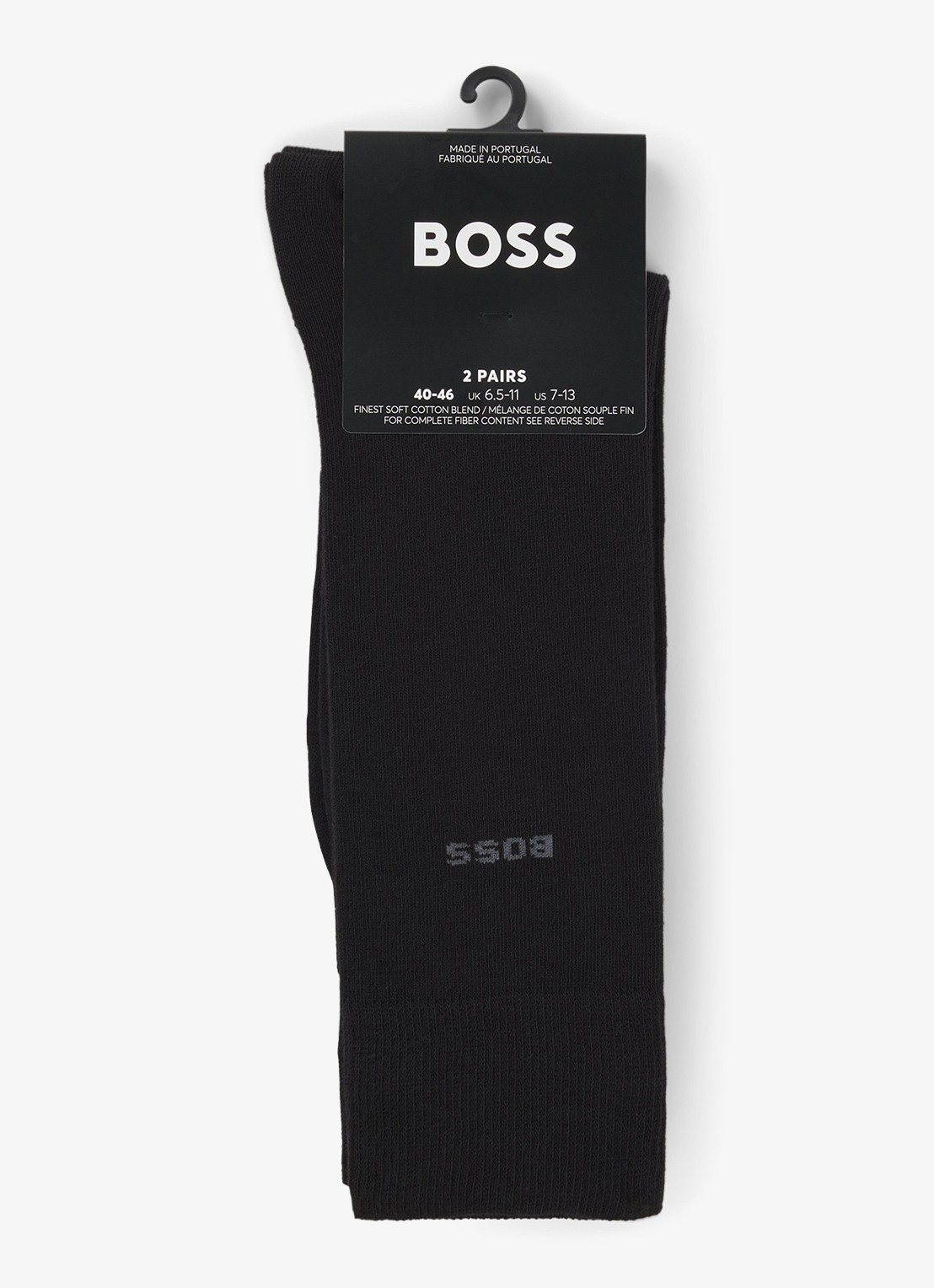 BOSS Vijf paar sokken in standaardlengte van een katoenmix - voorkant 3 dark blue-401 / blauw