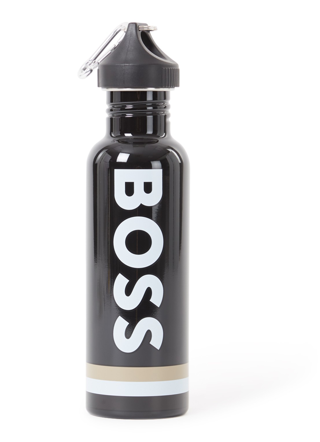 BOSS Waterfles met logo - voorkant zwart