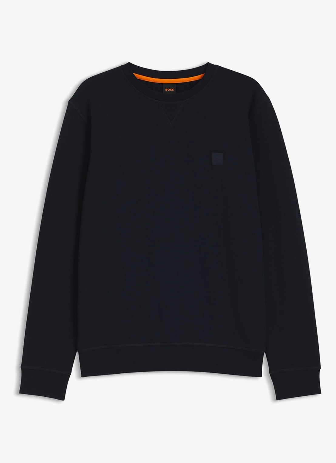 BOSS Westart sweater met logo - voorkant 3 dark blue-404 / blauw