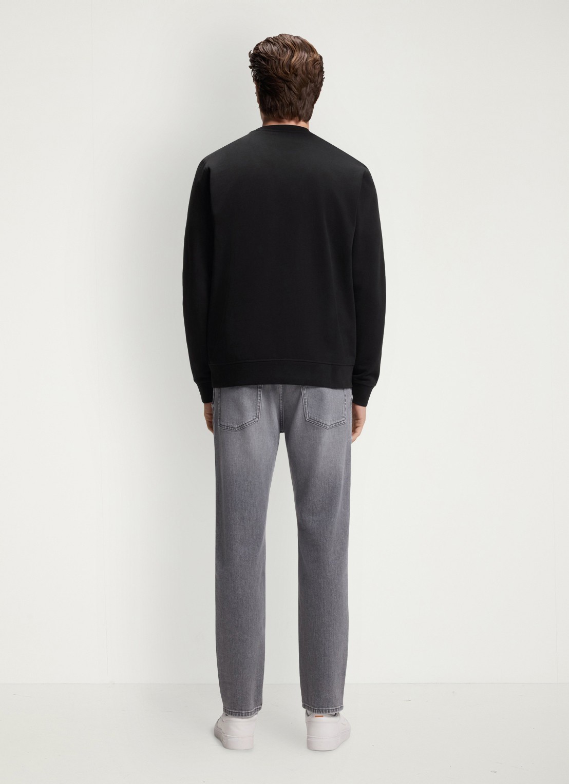 BOSS Westart sweater met logo - achterkant black-001 / zwart