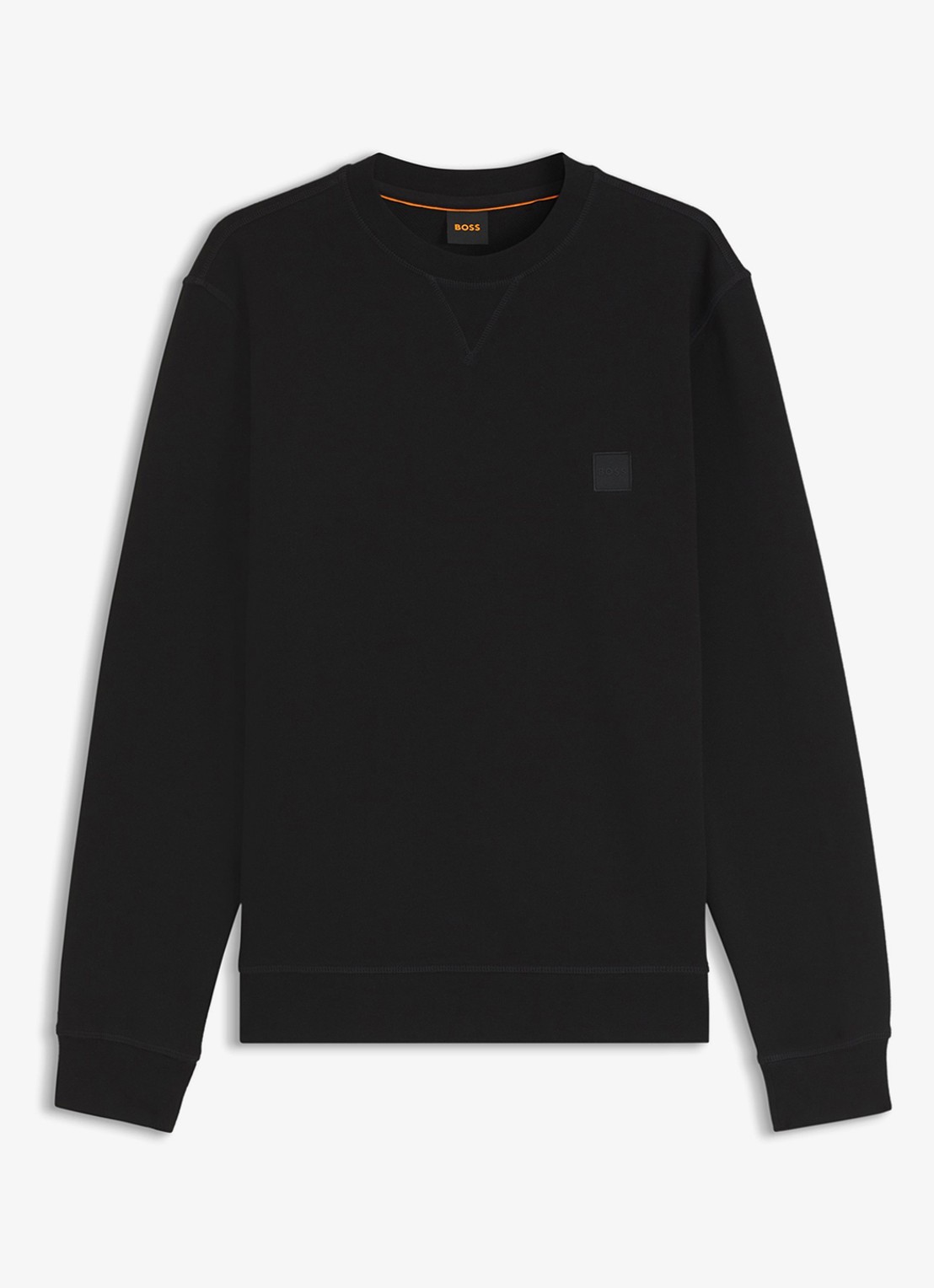 BOSS Westart sweater met logo - voorkant 2 black-001 / zwart