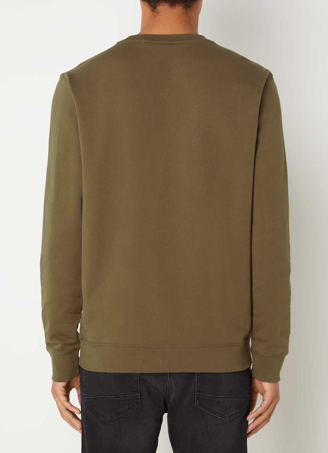 BOSS Westart sweater met logo - achterkant open green-368 / groen