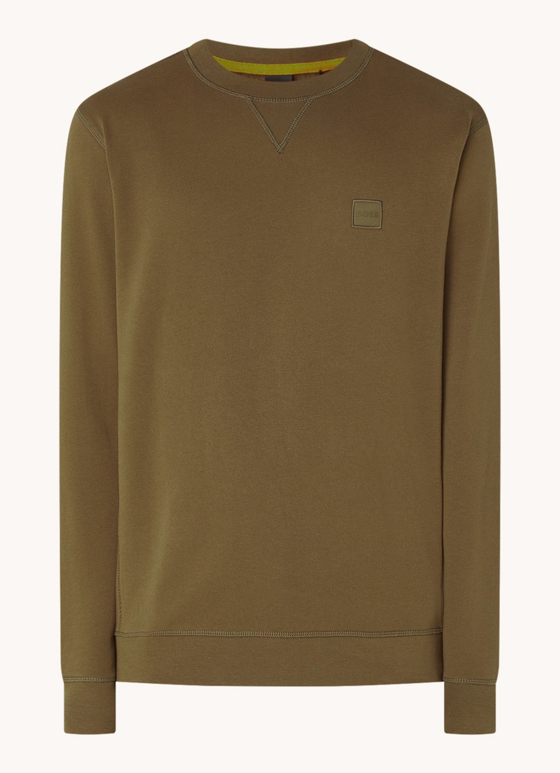 BOSS Westart sweater met logo - voorkant 2 open green-368 / groen