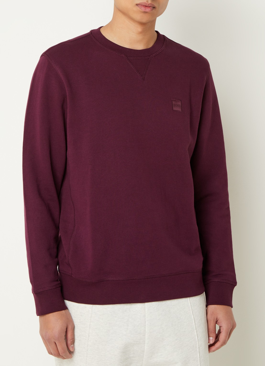 BOSS Westart sweater met logo - detail 3 medium purple-510 / paars